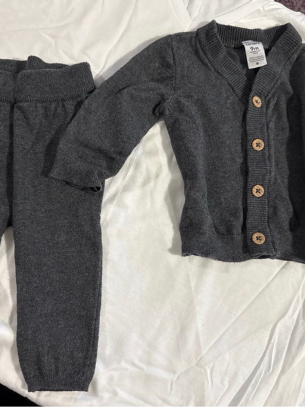Carter's Charcoal Knit Sweater & Jogger Set